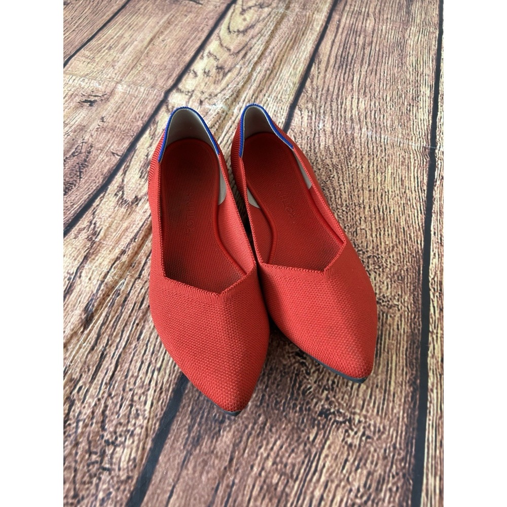 Rothy's "The Point" Flats – Women's Size 10 – Flame Red